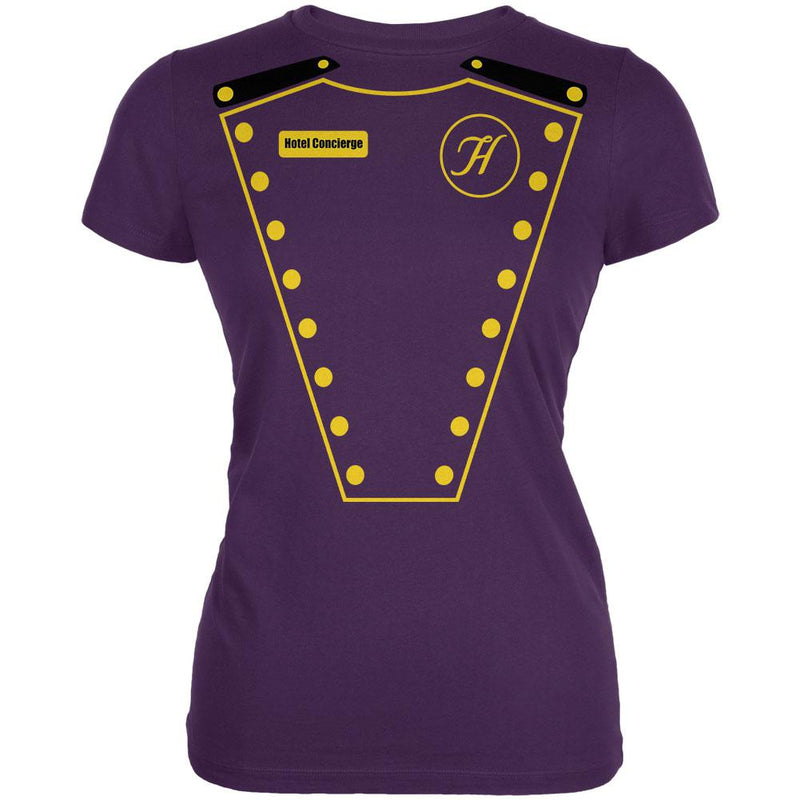 Halloween Hotel Concierge Costume Juniors Soft T Shirt Juniors T-Shirts Old Glory 2XL Purple
