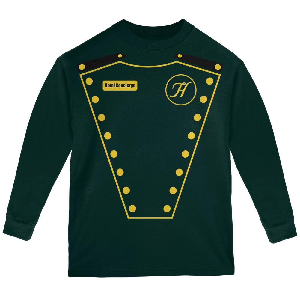 Halloween Hotel Concierge Costume Youth Long Sleeve T Shirt Youth Long Sleeves Old Glory LG Green
