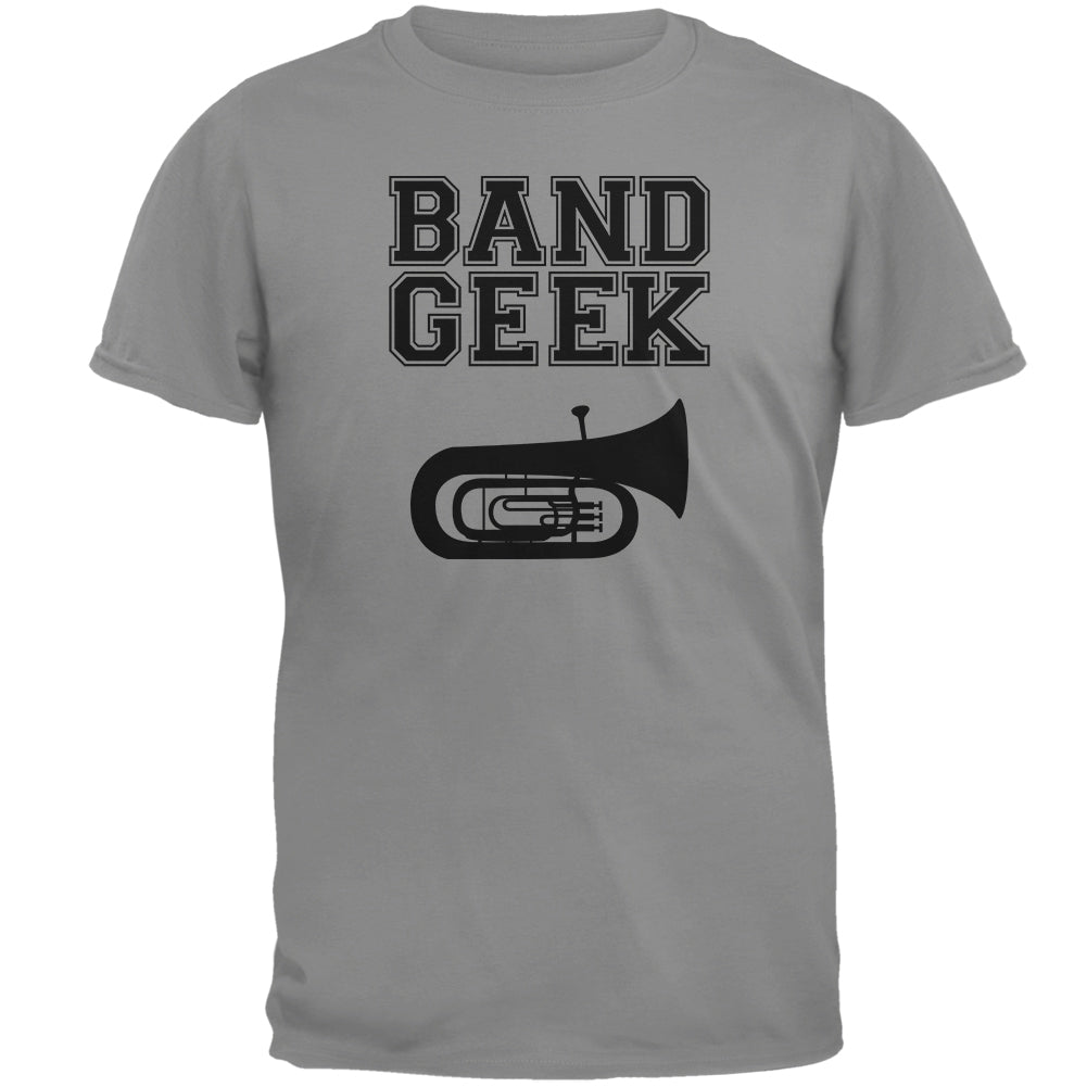 Band Geek Tuba Mens T Shirt Men's T-Shirts Old Glory 2XL Gravel