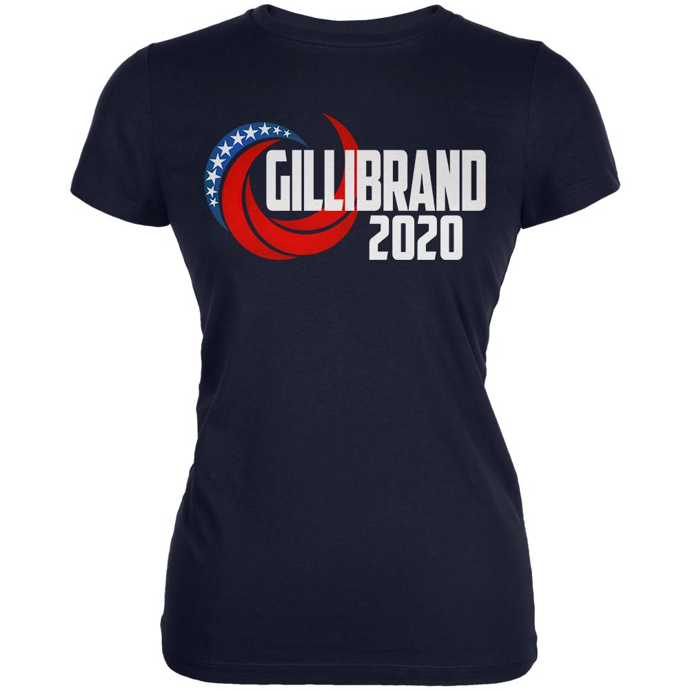 Presidential Election 2020 Kirsten Gillibrand Swoosh Juniors Soft T Shirt Juniors T-Shirts Old Glory 2XL Navy