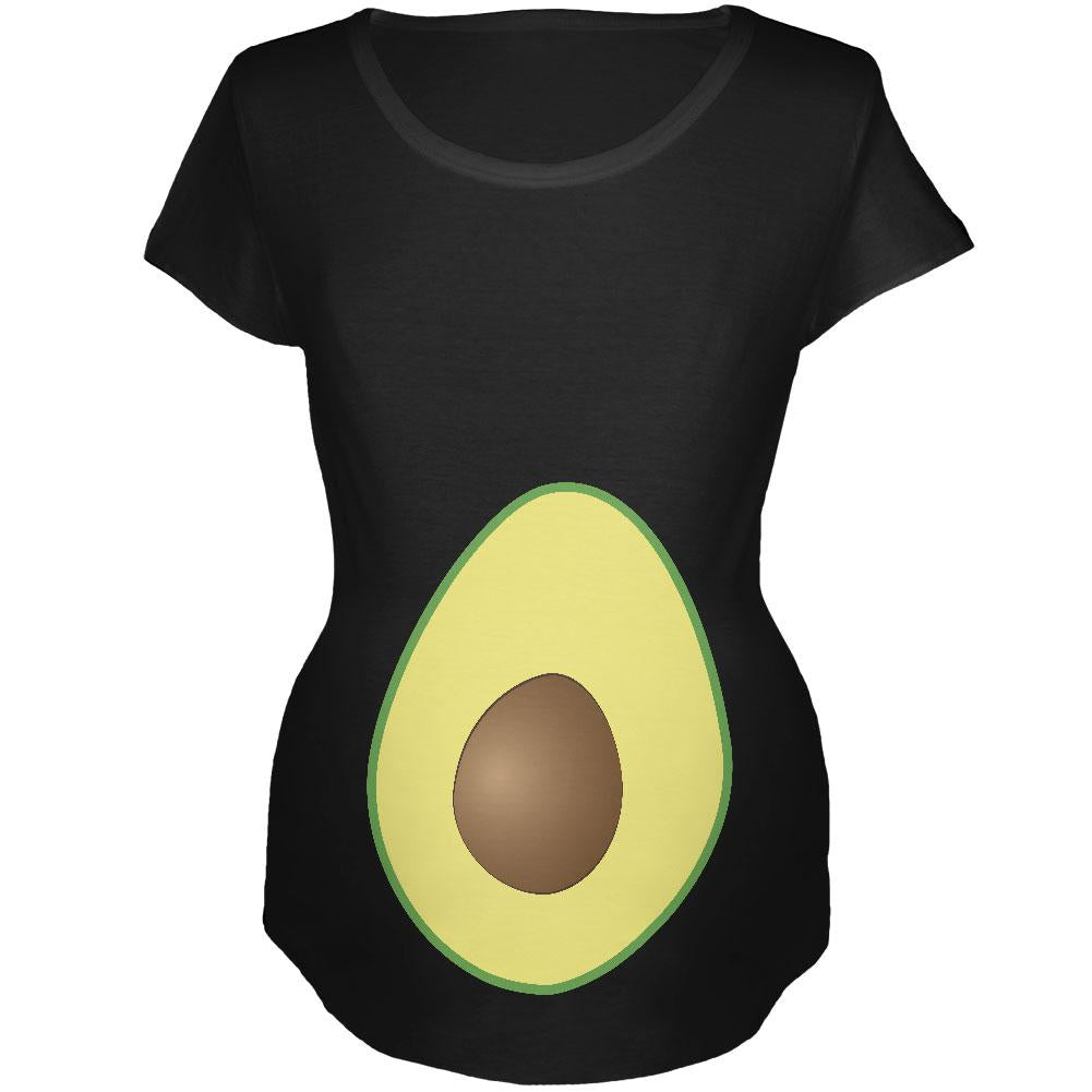 Halloween Avocado Costume Maternity Soft T Shirt Maternity T-Shirts Old Glory 2XL Black