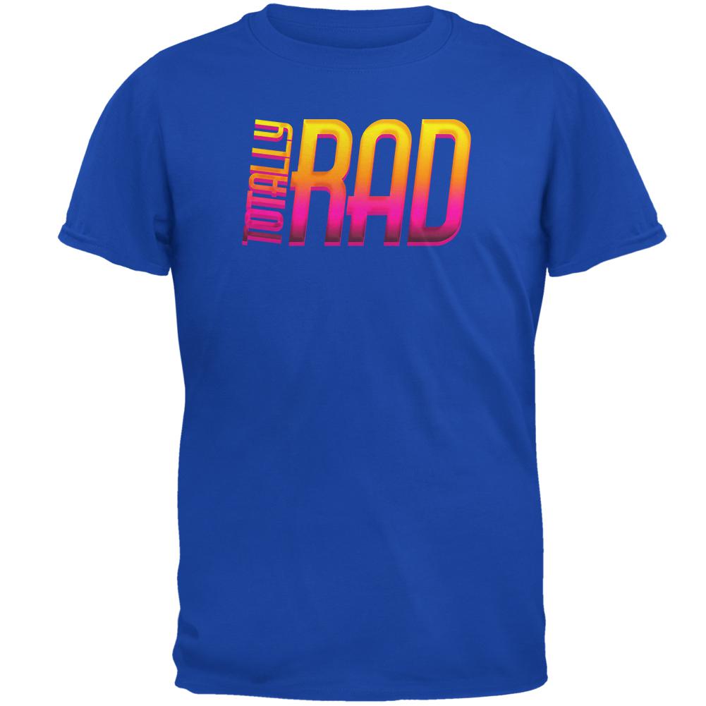 80's Flashback Totally Rad Mens Soft T Shirt Men's T-Shirts Old Glory 2XL Blue