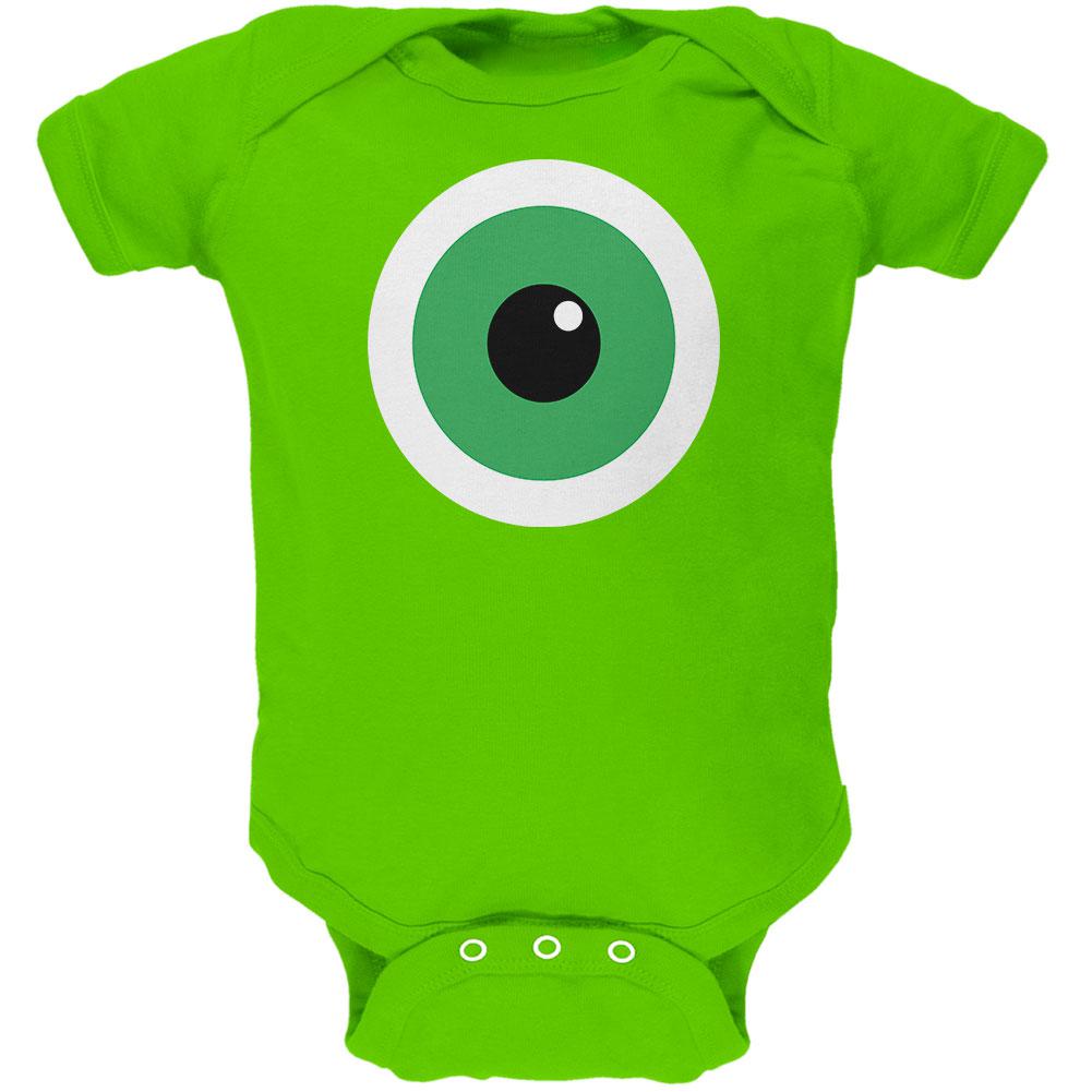 Monster Cyclops Eye Costume Soft Baby One Piece Baby One Piece Old Glory 0-3M Green