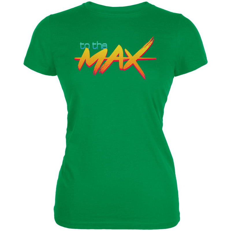 80's Flashback To The Max Juniors Soft T Shirt Juniors T-Shirts Old Glory 2XL Green