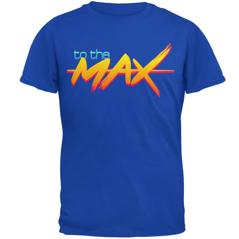80's Flashback To The Max Mens Soft T Shirt Men's T-Shirts Old Glory 2XL Blue
