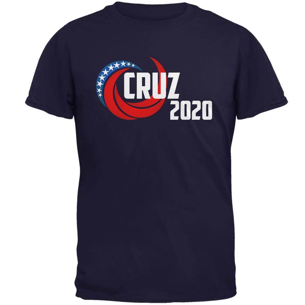 Presidential Election 2020 Ted Cruz Swoosh Mens T Shirt Men's T-Shirts Old Glory 2XL Navy