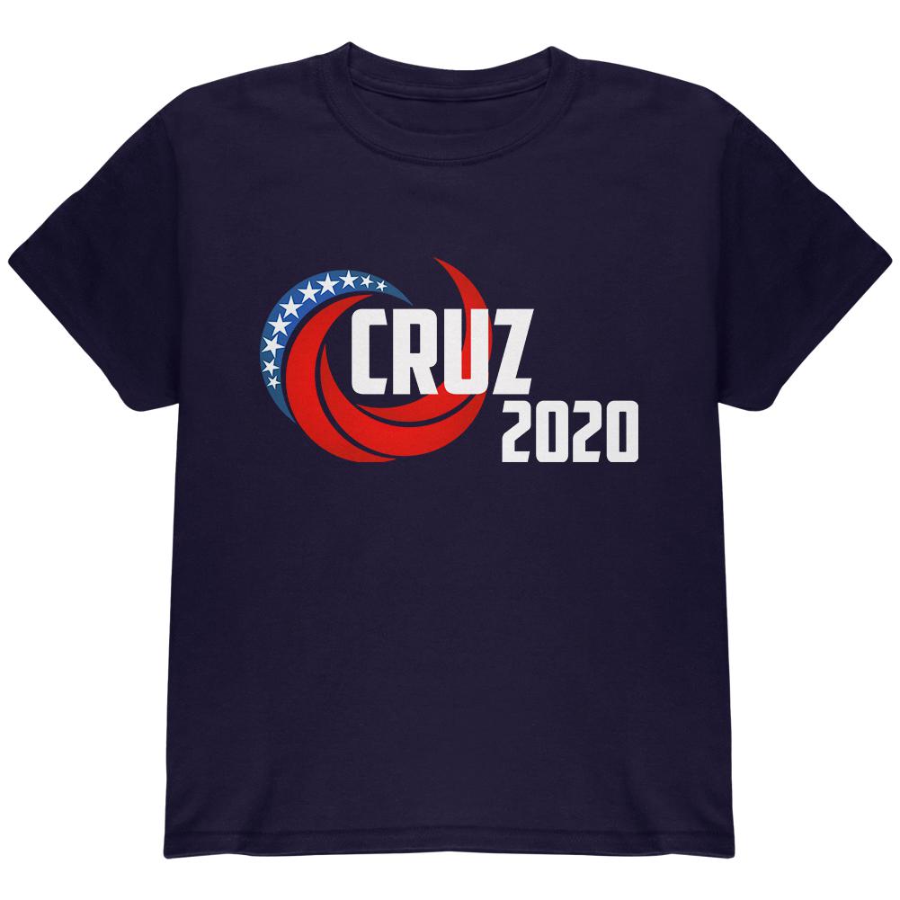 Presidential Election 2020 Ted Cruz Swoosh Youth T Shirt Youth T-Shirts Old Glory LG Navy