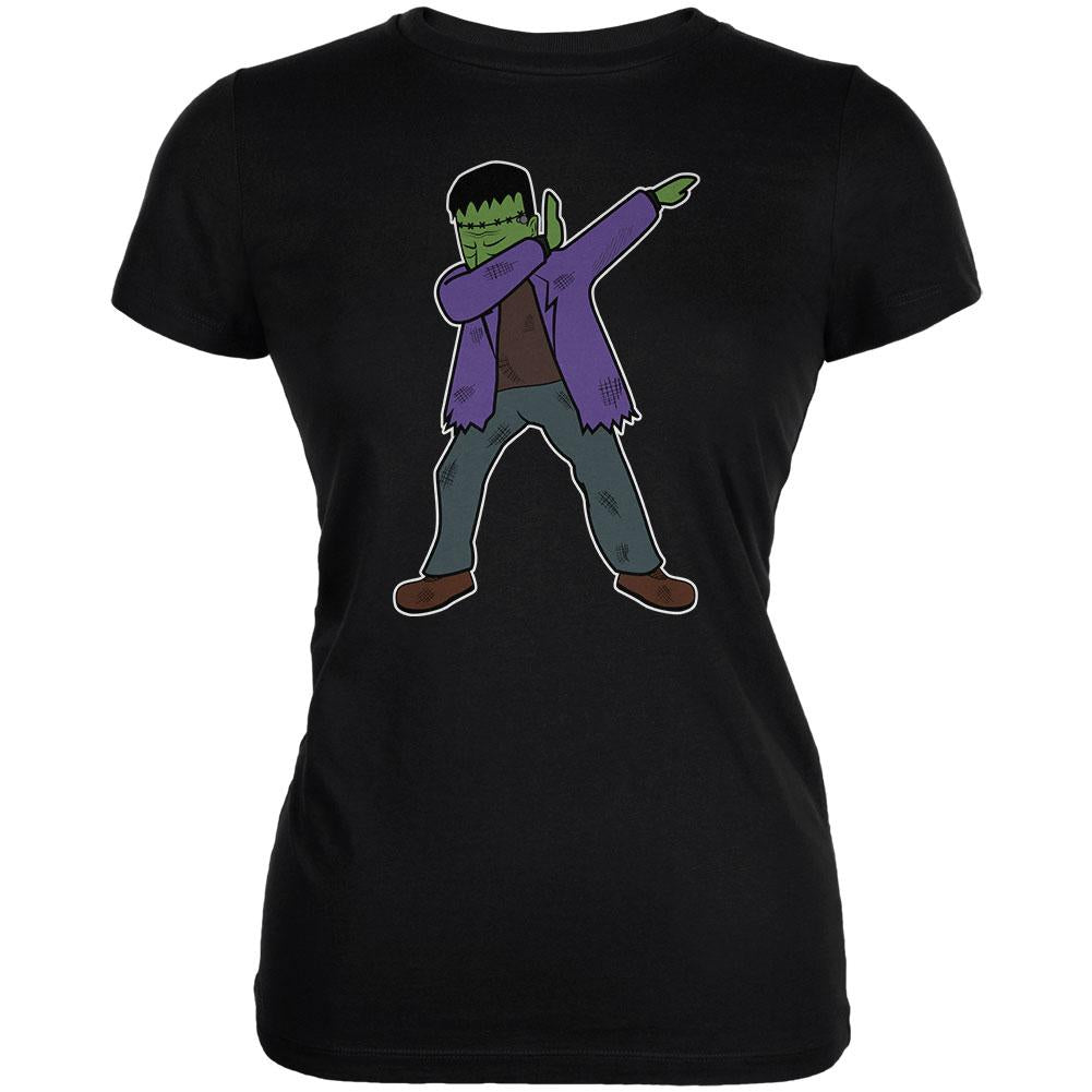 Halloween Dabbing Frankenstein's Monster Juniors Soft T Shirt Juniors T-Shirts Old Glory 2XL Black