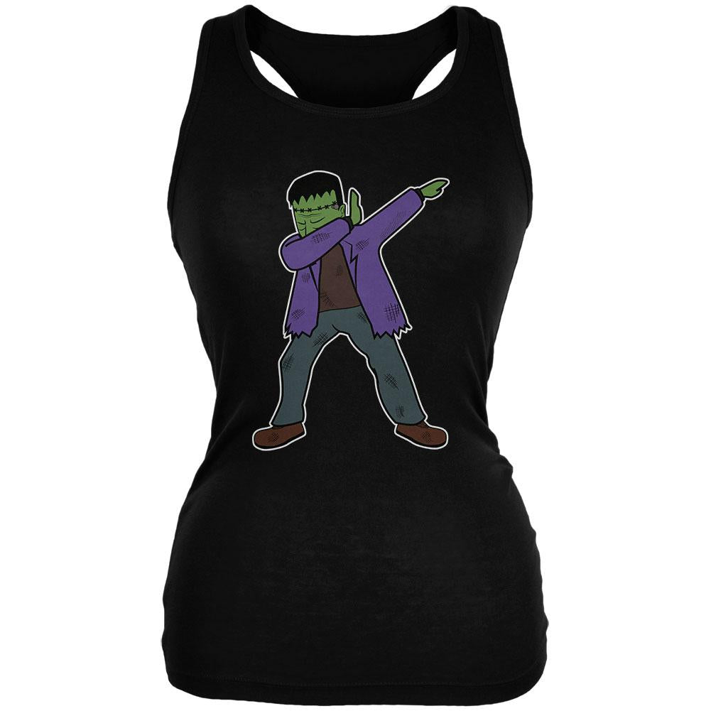 Halloween Dabbing Frankenstein's Monster Juniors Soft Tank Top Juniors Tank Tops Old Glory 2XL Black