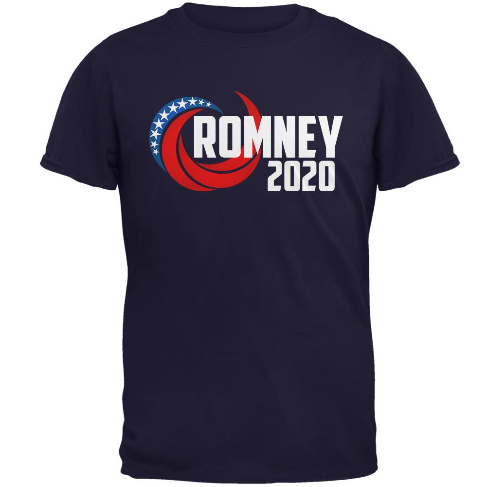 Presidential Election 2020 Mitt Romney Swoosh Mens T Shirt Men's T-Shirts Old Glory 2XL Navy