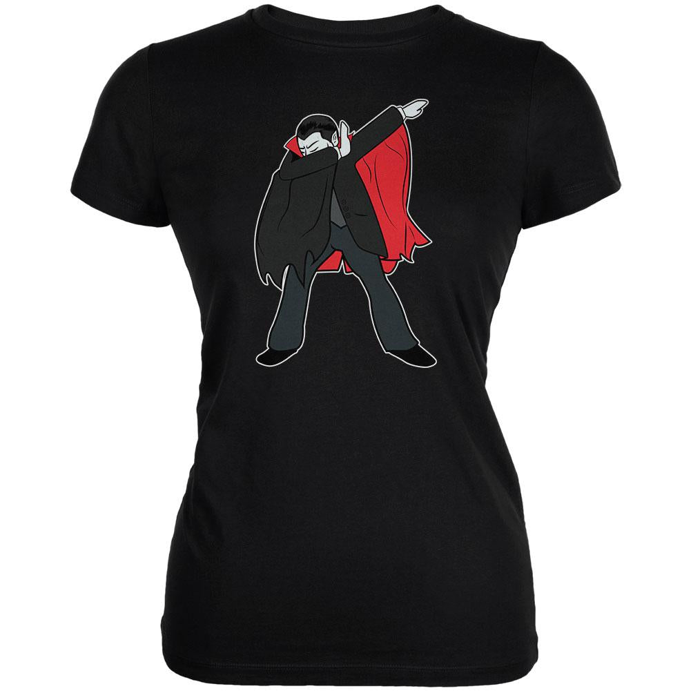 Halloween Dabbing Dracula Vampire Juniors Soft T Shirt Juniors T-Shirts Old Glory 2XL Black