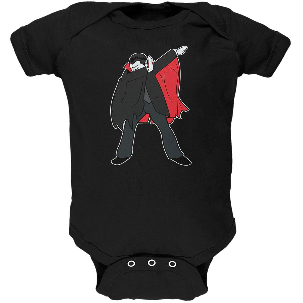 Halloween Dabbing Dracula Vampire Soft Baby One Piece Baby One Piece Old Glory 0-3M Black