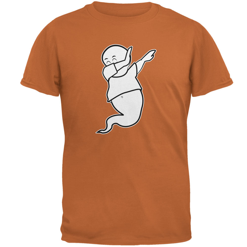 Halloween Dabbing Ghost Mens T Shirt Men's T-Shirts Old Glory 2XL Texas Orange