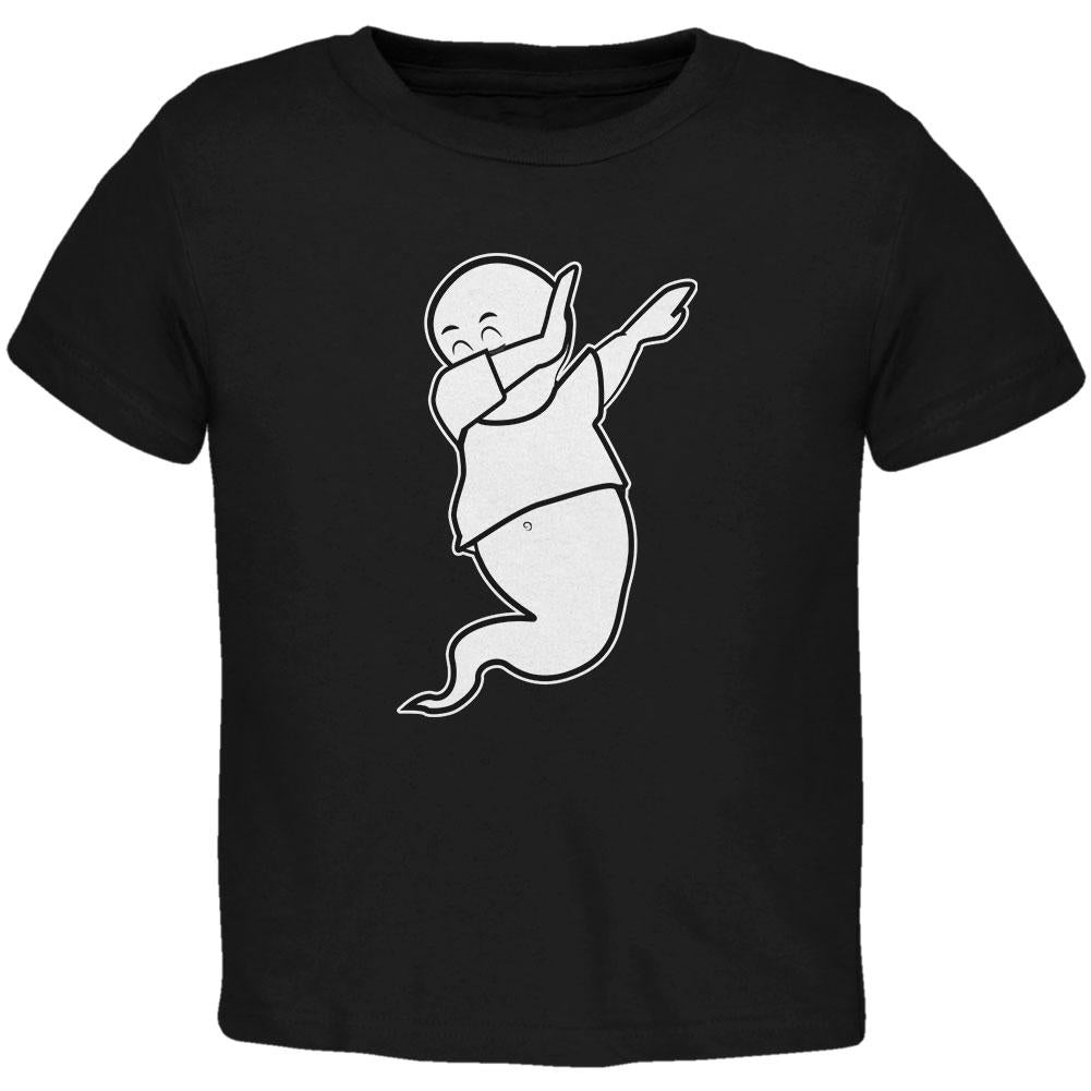 Halloween Dabbing Ghost Toddler T Shirt Toddler T-Shirts Old Glory 2T Black