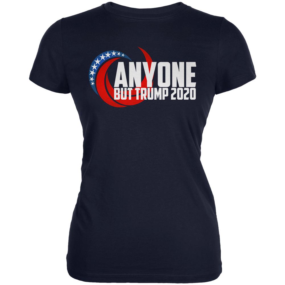 Presidential Election 2020 Anyone But Trump Juniors Soft T Shirt Juniors T-Shirts Old Glory 2XL Navy
