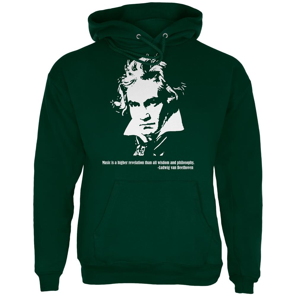 Beethoven Mens Hoodie Men's Hoodies Old Glory 2XL Green