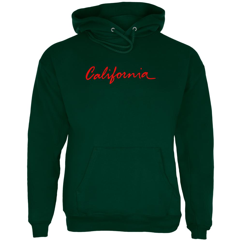 California License Plate Mens Hoodie Men's Hoodies Old Glory 2XL Green