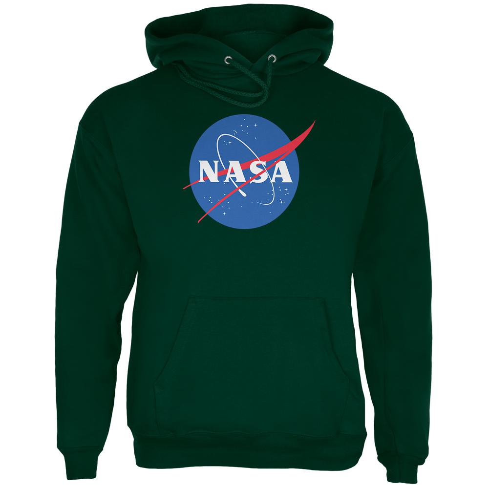 NASA Logo Mens Hoodie Men's Hoodies NASA 2XL Green