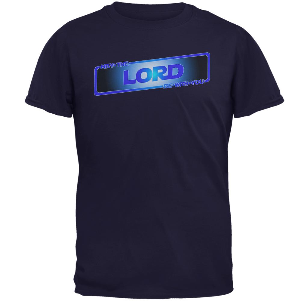 May the Lord be with You Mens T Shirt Men's T-Shirts Old Glory 2XL Navy