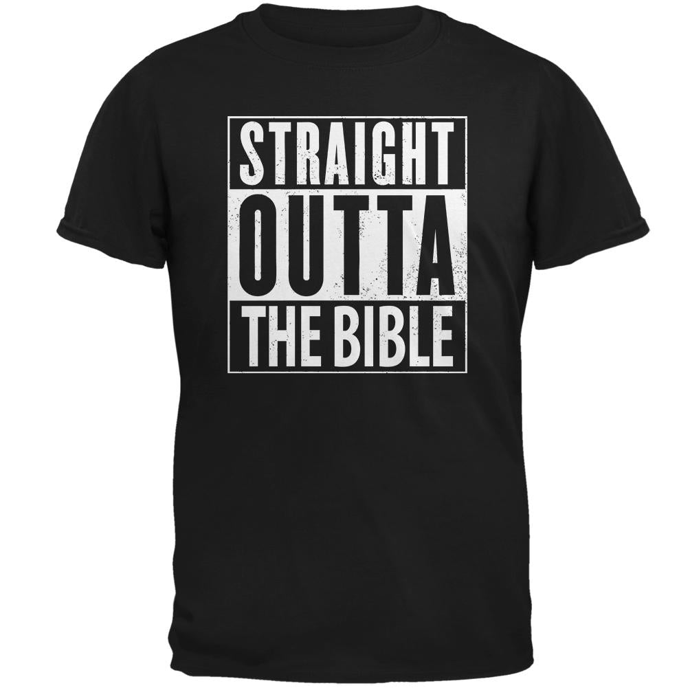 Straight Outta The Bible Mens T Shirt Men's T-Shirts Old Glory 2XL Black