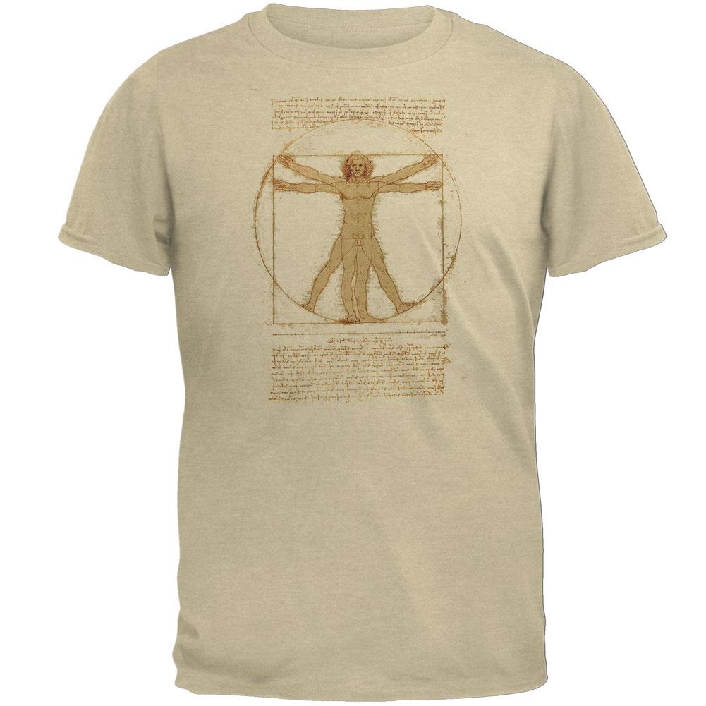 Vitruvian Man Mens T-Shirt Men's T-Shirts Old Glory 2XL White