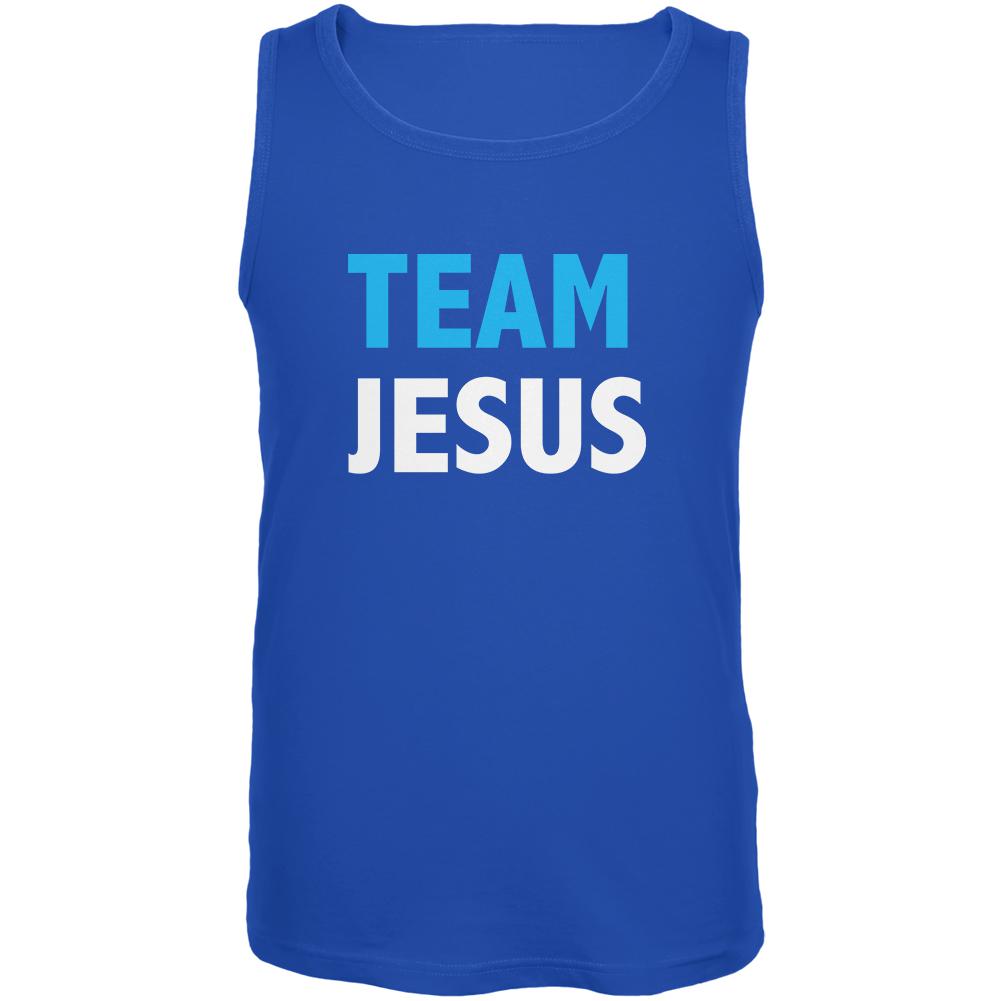 Team Jesus Mens Tank Top Men's Tank Tops Old Glory 2XL Blue