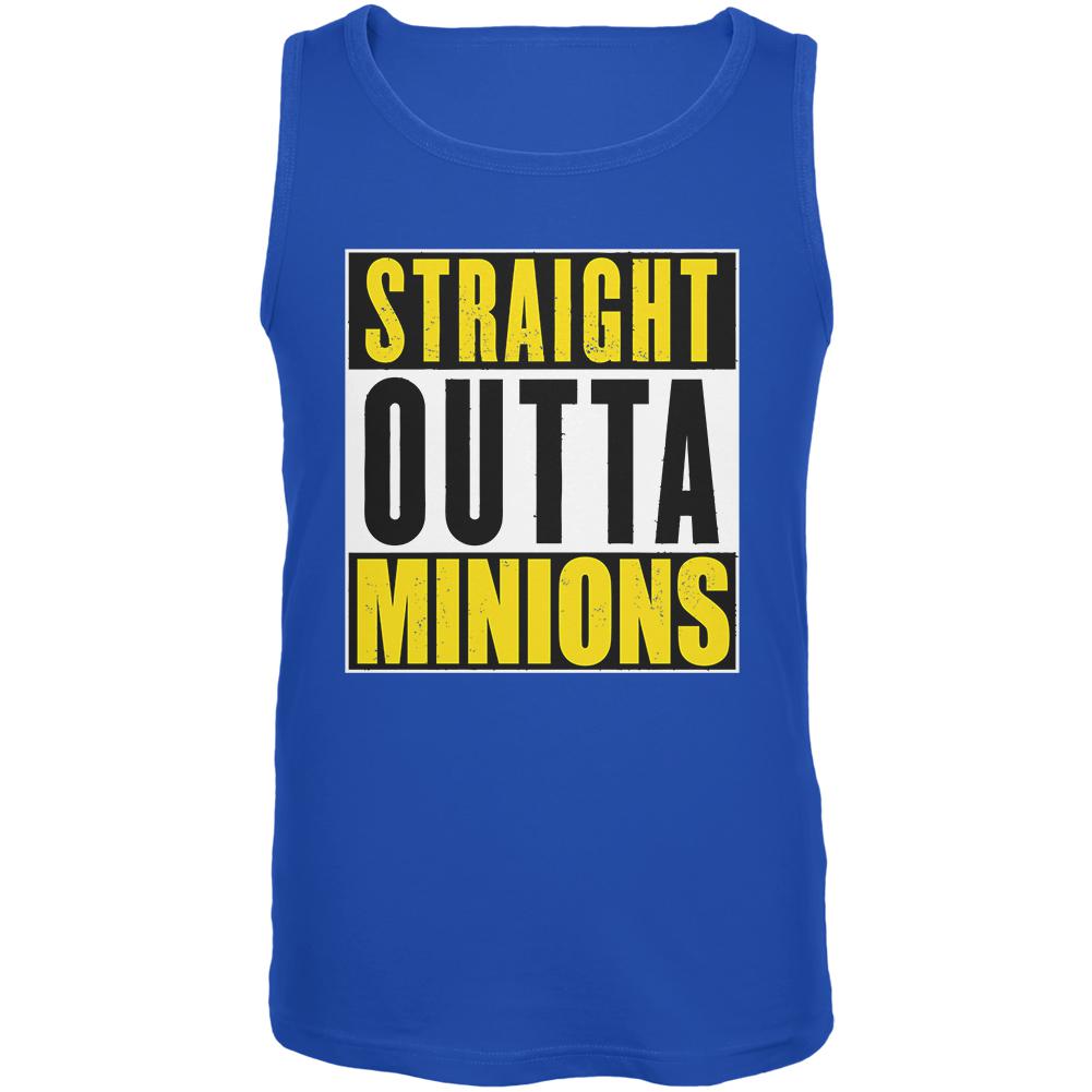 Straight Outta Minions Mens Tank Top Men's Tank Tops Old Glory 2XL Blue