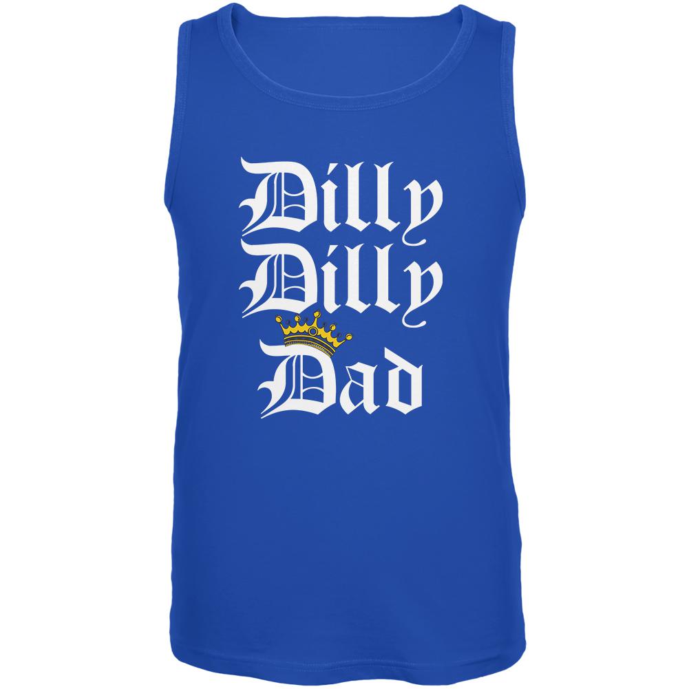 Father's Day Dilly Dilly Dad Mens Tank Top Men's Tank Tops Old Glory 2XL Blue