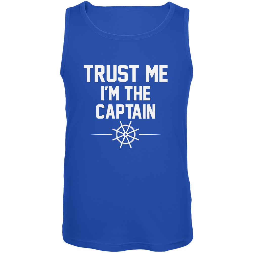 Trust Me I'm The Captain Mens Tank Top Men's Tank Tops Old Glory 2XL Blue