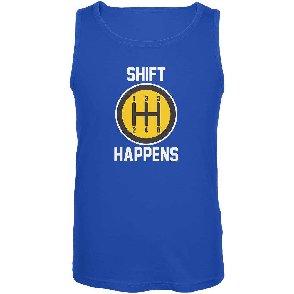 Shift Happens Mens Tank Top Men's Tank Tops Old Glory 2XL Blue