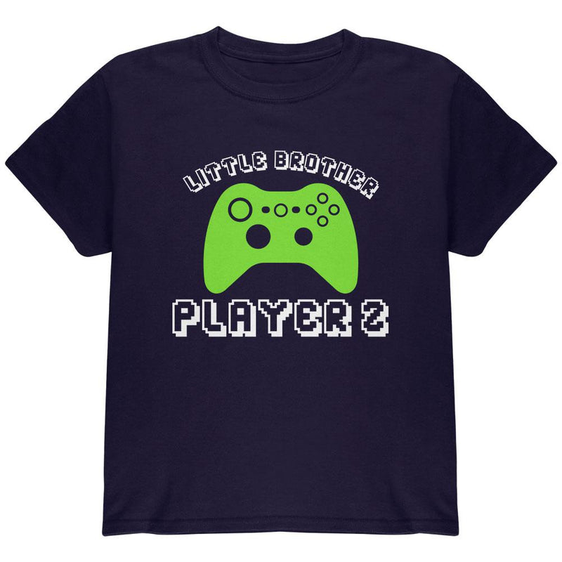 Little Brother Player 2 New Gamer Youth T Shirt Youth T-Shirts Old Glory LG Navy
