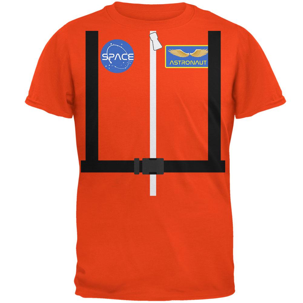 Halloween Astronaut Costume Orange Escape Suit Mens T Shirt Men's T-Shirts Old Glory 2XL Orange