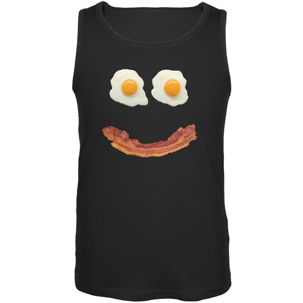 Mr. Happy Smiley Face Bacon And Eggs Mens Tank Top Men's Tank Tops Old Glory 2XL Black