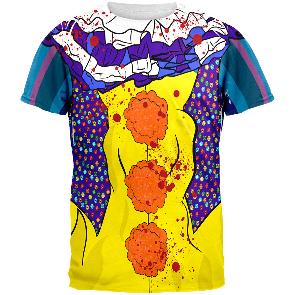 Halloween Creepy Bloody Clown Costume 1990s All Over Mens T Shirt Men's T-Shirts Old Glory 2XL Multi