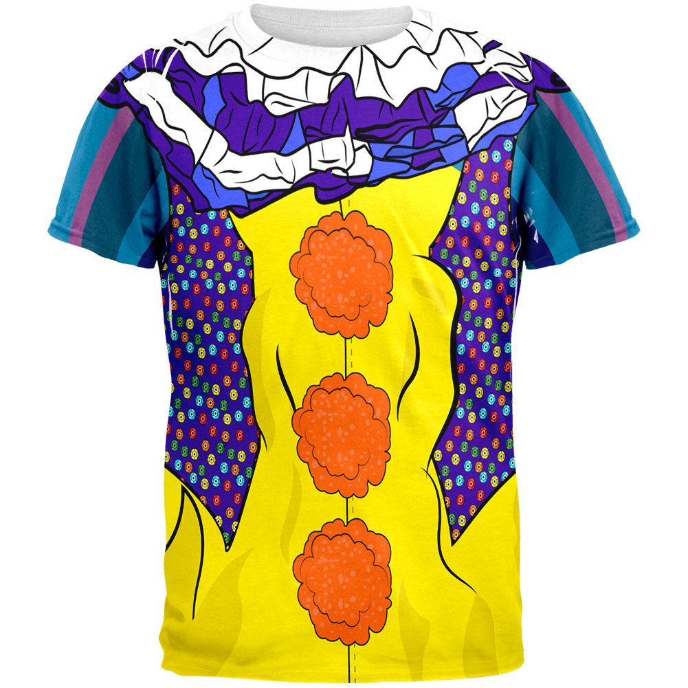 Halloween Creepy Clown Costume 1990s All Over Mens T Shirt Men's T-Shirts Old Glory 2XL Multi