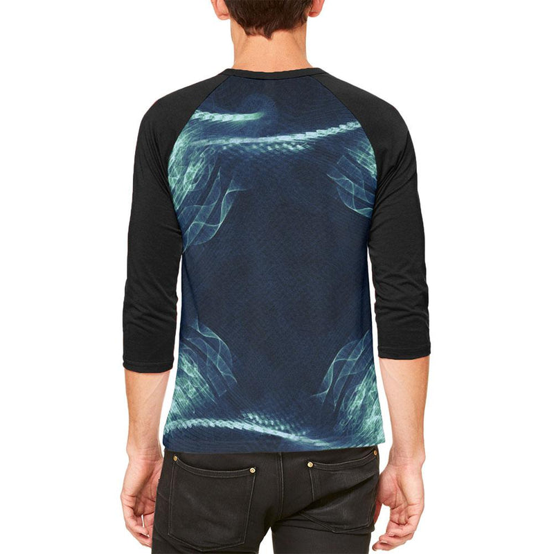 Fractal Steam Punk Gear Mandala Mens Raglan T Shirt Men's T-Shirts Old Glory