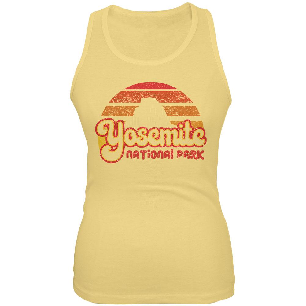 National Park Retro 70s Sunset Yosemite Juniors Soft Tank Top Juniors Tank Tops Old Glory 2XL Yellow