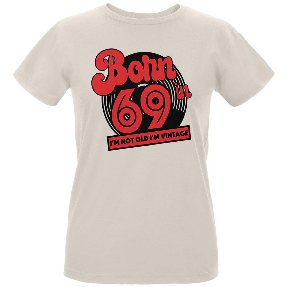 Born In 1969 Record I'm Not Old I'm Vintage Womens T Shirt Women's T-Shirts Old Glory LG White