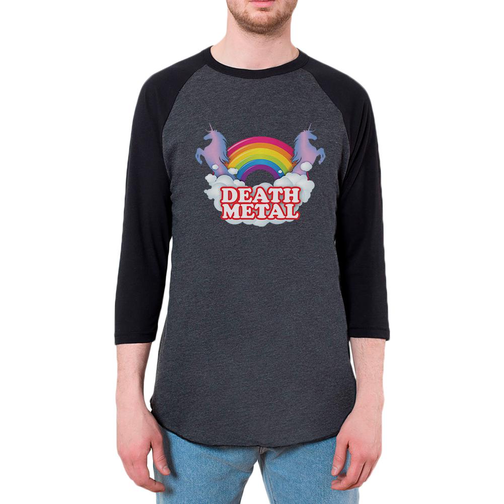 Death Metal Rainbow Mens Raglan T Shirt Men's T-Shirts Old Glory 2XL Black