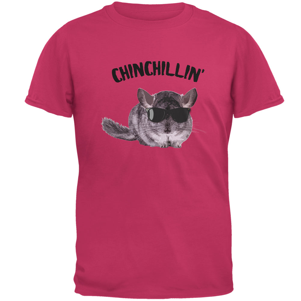 Chinchillin Chinchilla Mens T Shirt Men's T-Shirts Old Glory 2XL Pink