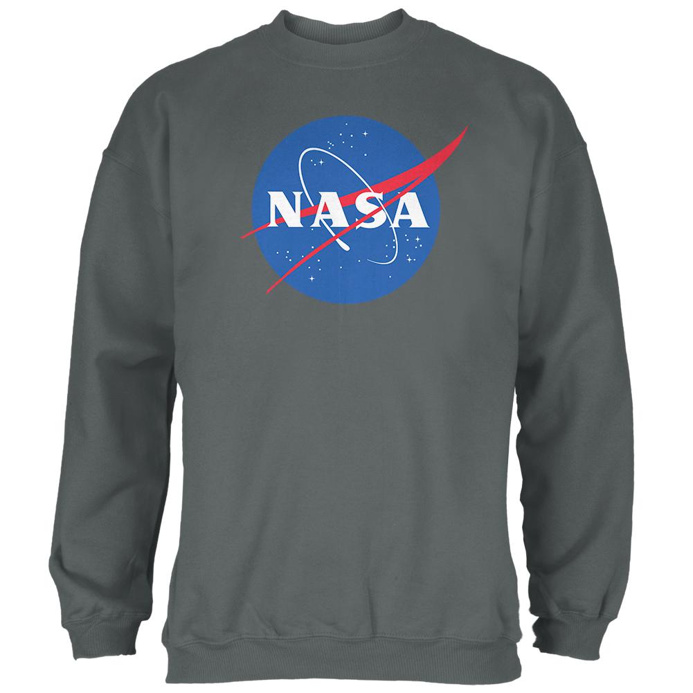 NASA Logo Mens Sweatshirt Men's Sweatshirts NASA 2XL Grey