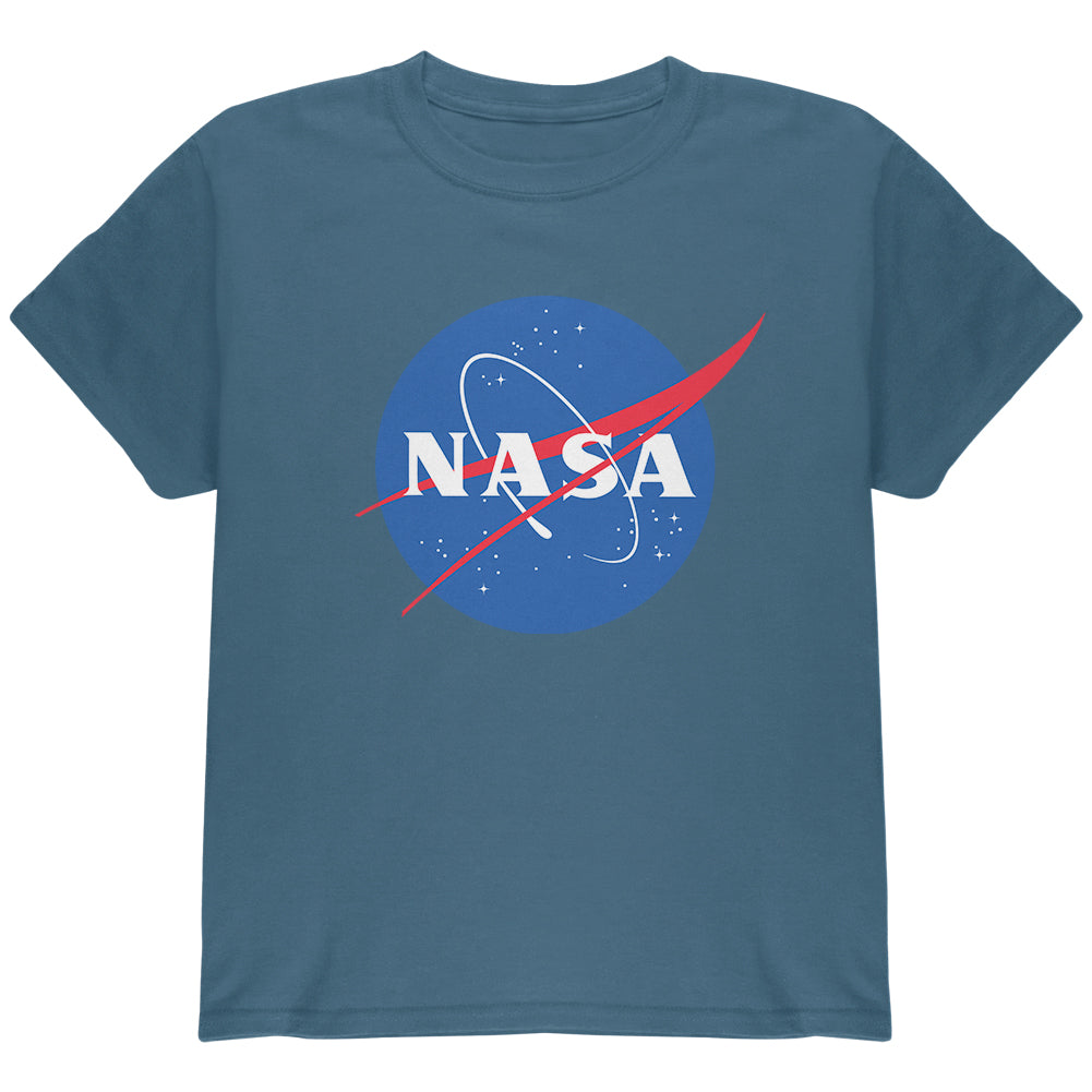 NASA Logo Youth T Shirt Youth T-Shirts Old Glory YLG Indigo Blue