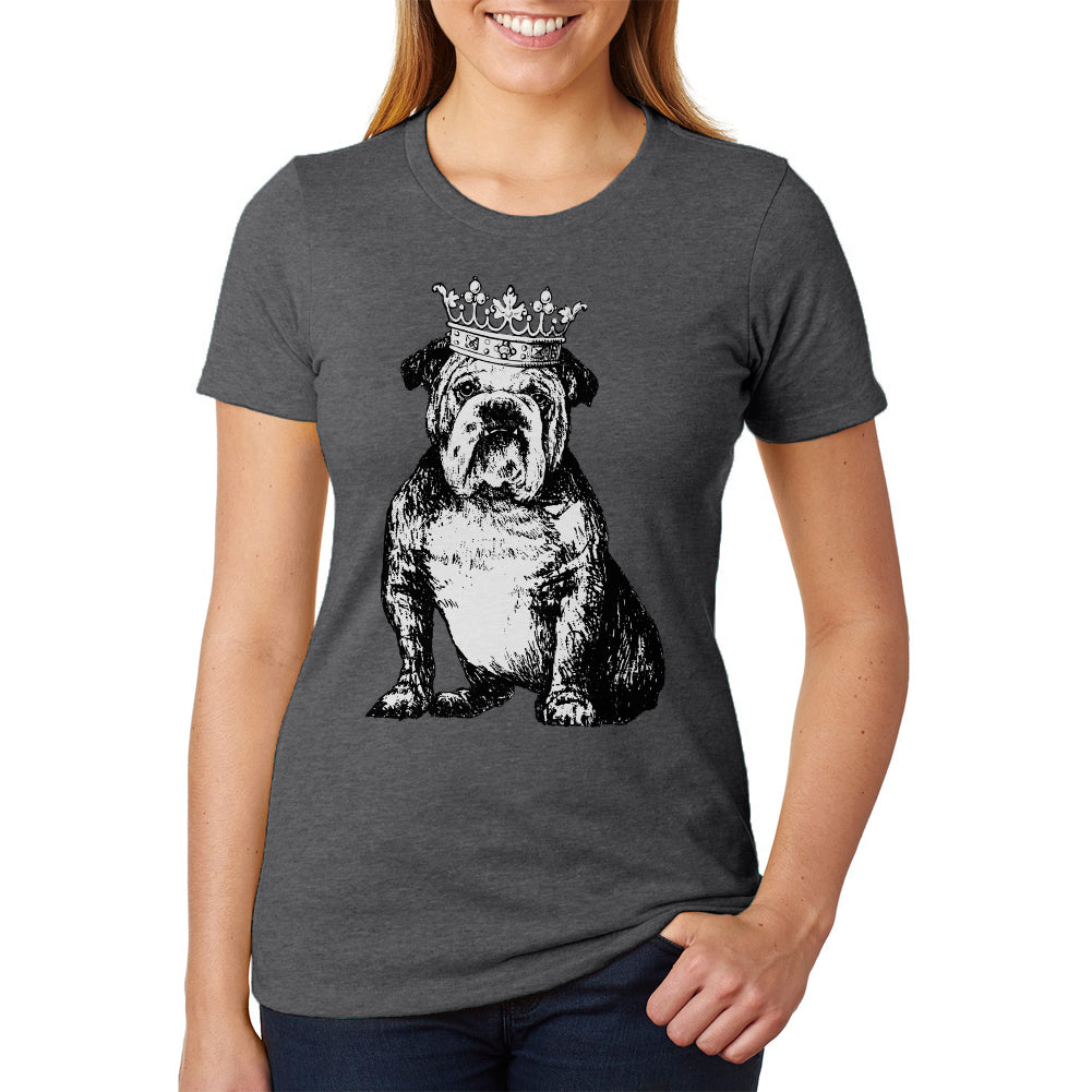 Bulldog Crown Womens Soft Heather T Shirt Women's T-Shirts Old Glory 2XL Black