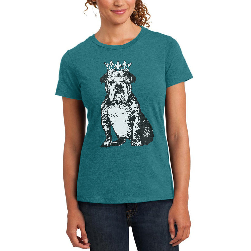 Bulldog Crown Womens Soft Heather T Shirt Women's T-Shirts Old Glory 2XL Heather Teal