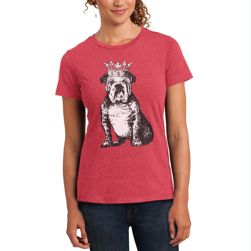 Bulldog Crown Womens Soft Heather T Shirt Women's T-Shirts Old Glory 2XL Red