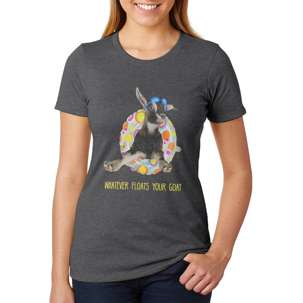 Whatever Floats your Goat Boat Womens Soft Heather T Shirt Women's T-Shirts Old Glory 2XL Black
