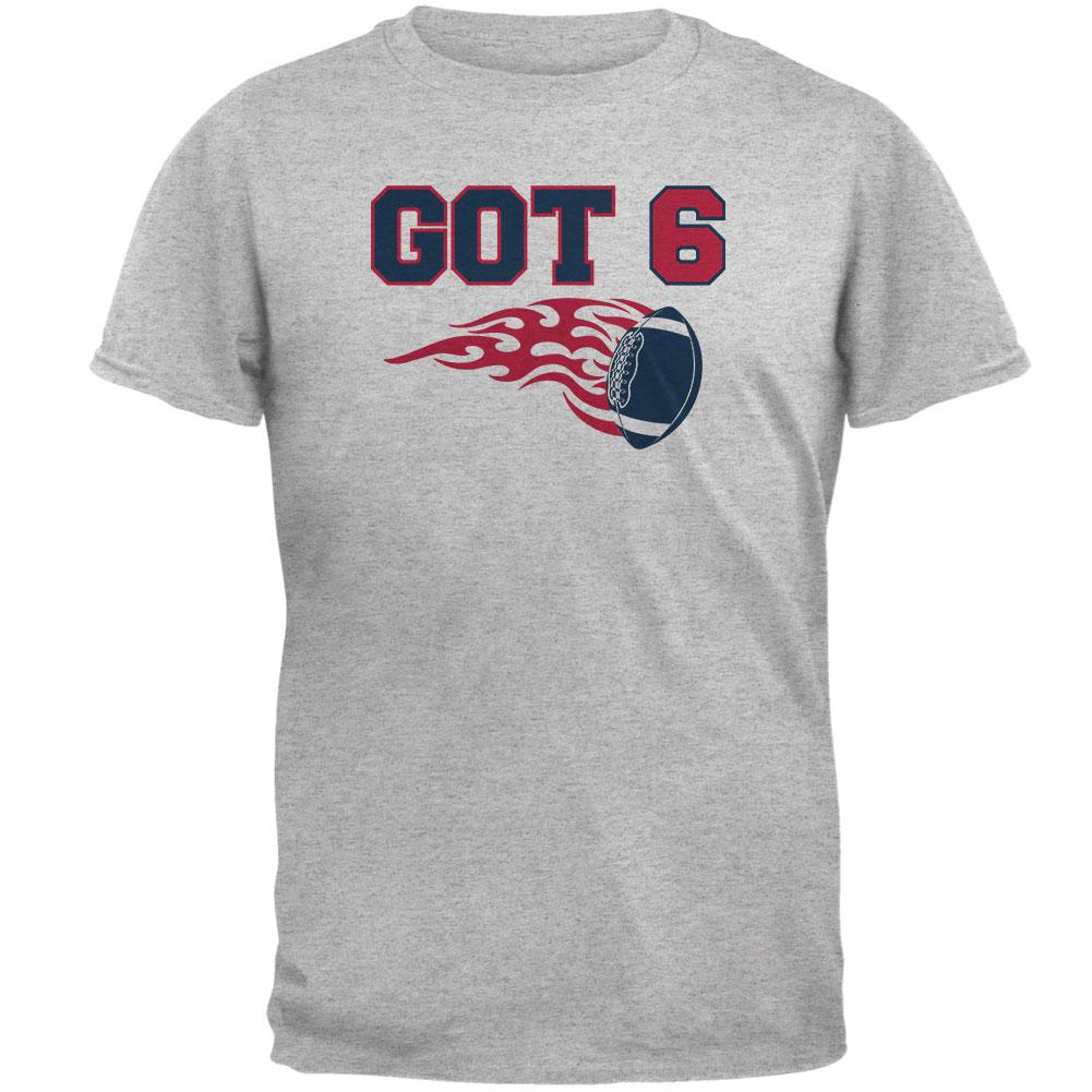 Football Rings Got 6 Mens T Shirt Men's T-Shirts Old Glory 2XL Grey