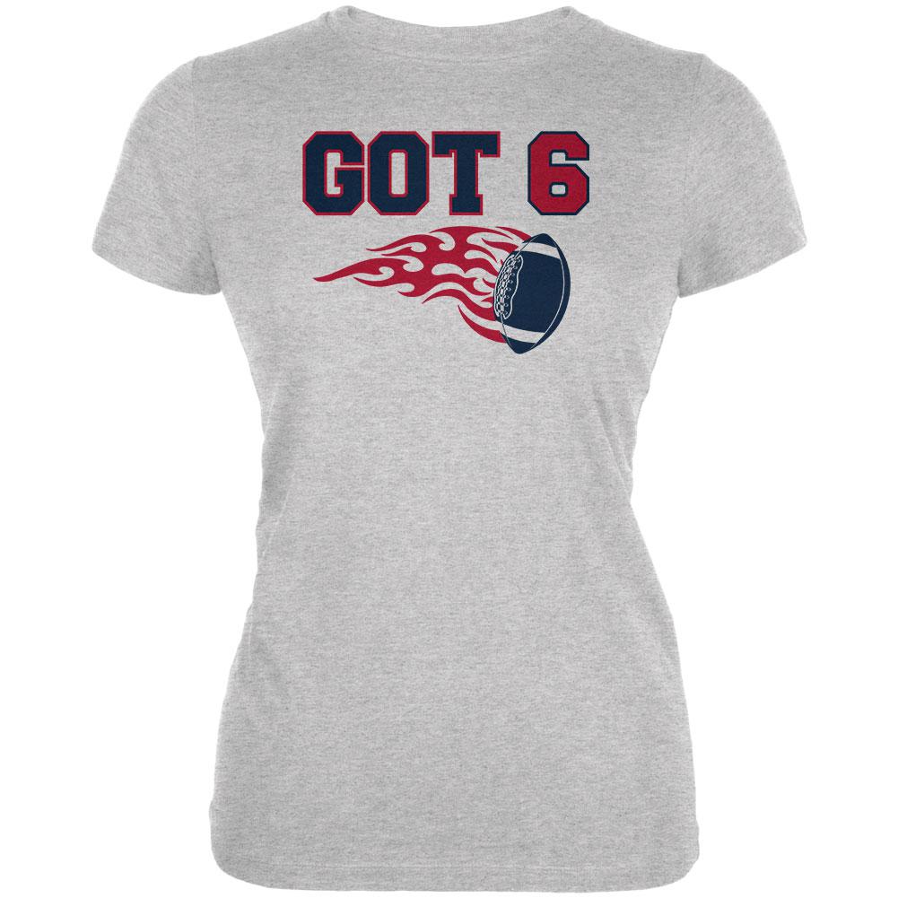 Football Rings Got 6 Juniors Soft T Shirt Juniors T-Shirts Old Glory 2XL Grey