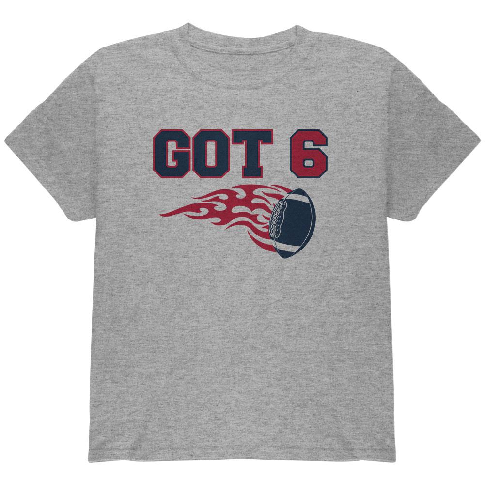 Football Rings Got 6 Youth T Shirt Youth T-Shirts Old Glory LG Grey