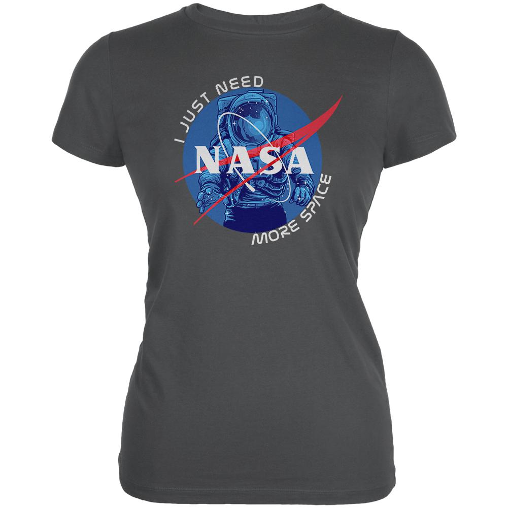 NASA Astronaut I Just Need More Space Juniors Soft T Shirt Juniors T-Shirts NASA 2XL Grey